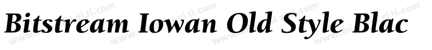 Bitstream Iowan Old Style Black字体转换